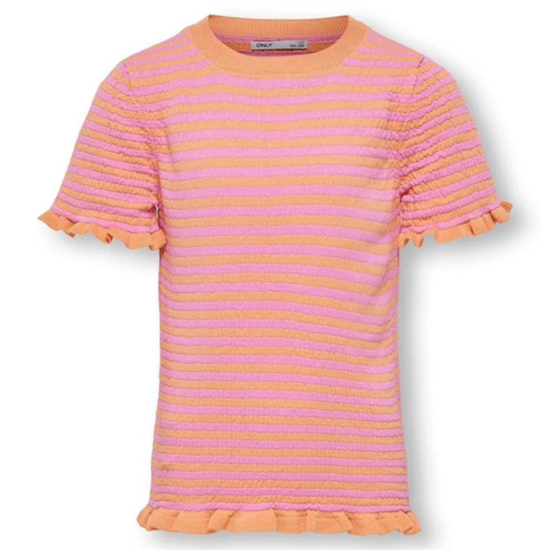 Fresh And Natural Kids ONLY Orange Chiffon Sally Crepe Top