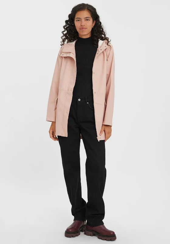 Elegant And Simple Vero Moda Malou Coated Jacket, Mahogany Rose