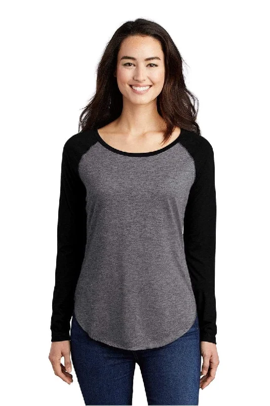 Girl Style Sport-Tek LST400LS: Ladies PosiCharge Long Sleeve Tri-Blend Wicking Scoop Neck Raglan Tee