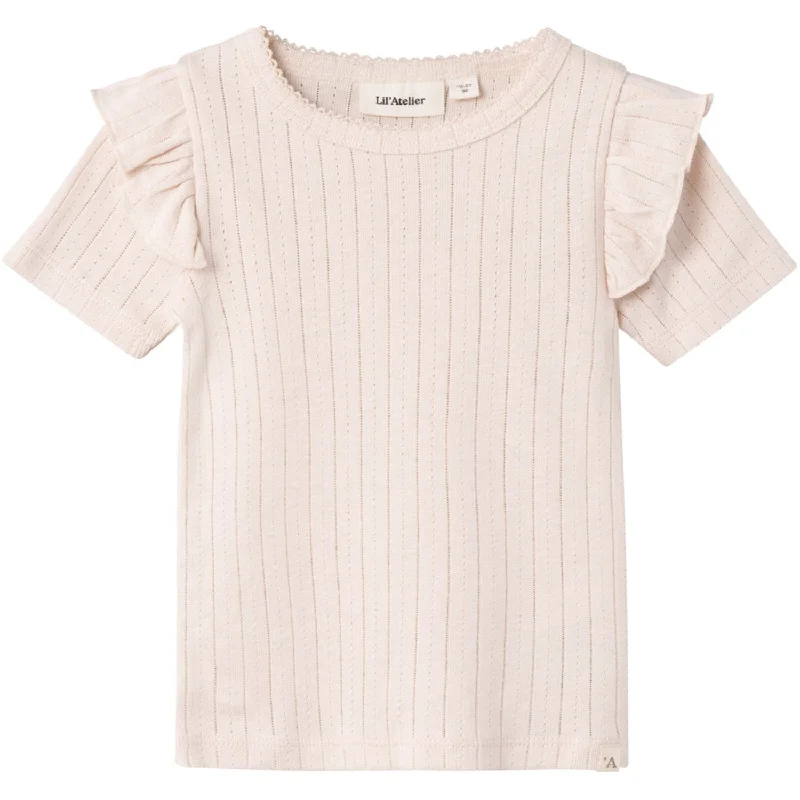 Simple Solid Color Lil'Atelier Shell Rachel Nan Slim T-Shirt