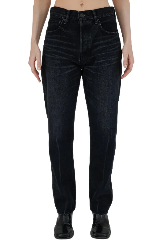 Luxury Temperament Murrieta Wide Straight Jean In Black