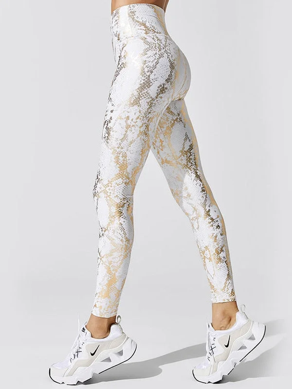 Fashionable And Versatile ZASUWA Female Snakeskin Pattern Fitness Leggings