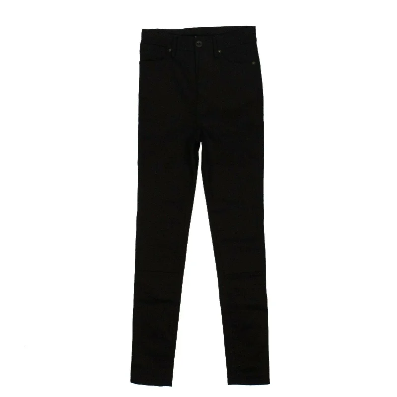 Celebrity Style Unravel Project Cotton Super Skinny Stretch Jeans Pants - Black