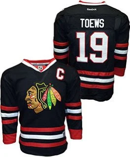 Comfortable Design Jonathan Toews #19 Chicago Blackhawks Premier Youth Black Reebok Jersey