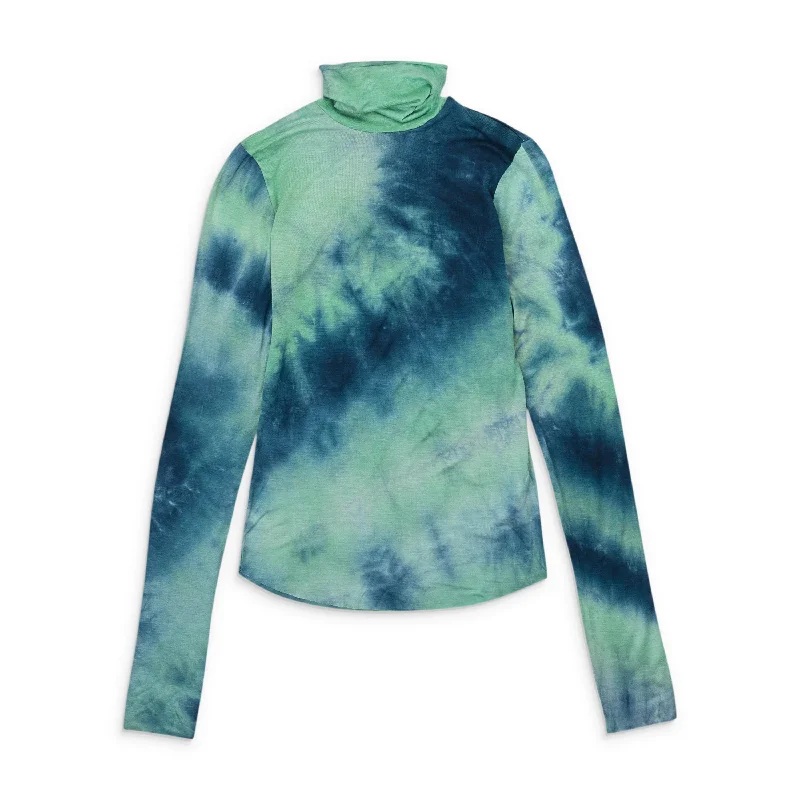 End Of The Year CALLIPYGIAN LONG SLEEVE GREEN BLUE TURTLENECK SWEATER