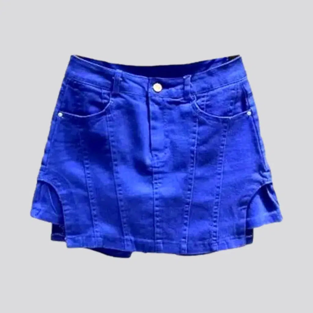 Outdoor Trend Color jeans skort
 for women