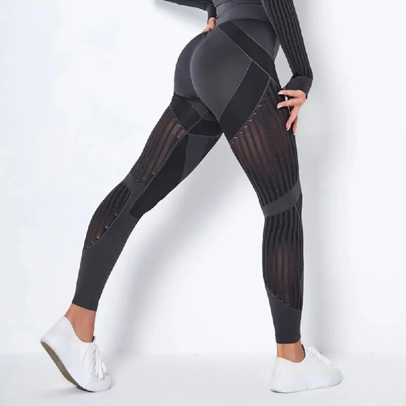 Street Charm Seamless Leggings for Fitness Hollow Out High Waist Workout Gym Sport Leggings Women Push up Leggins Female Pants