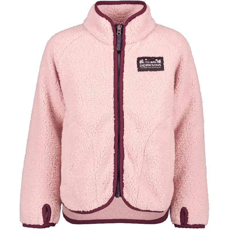 Designer Style Didriksons Dusty Pink Gibbs Kids Fullzip Fleece Jacket 2