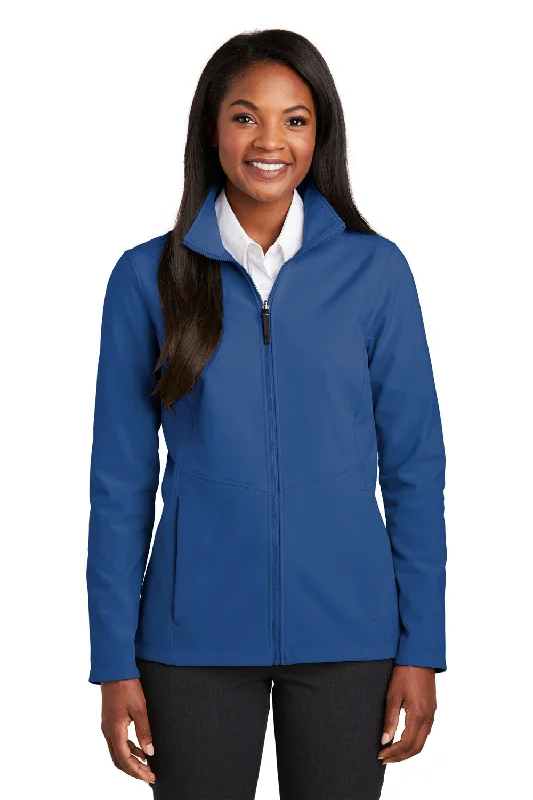 Stretch Design Port Authority Womens Collective Wind & Water Resistant Full Zip Jacket - Night Sky Blue - Closeout