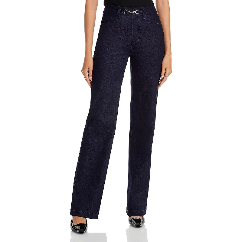 Modern City Paige Womens Leenah High Rise Denim Wide Leg Jeans