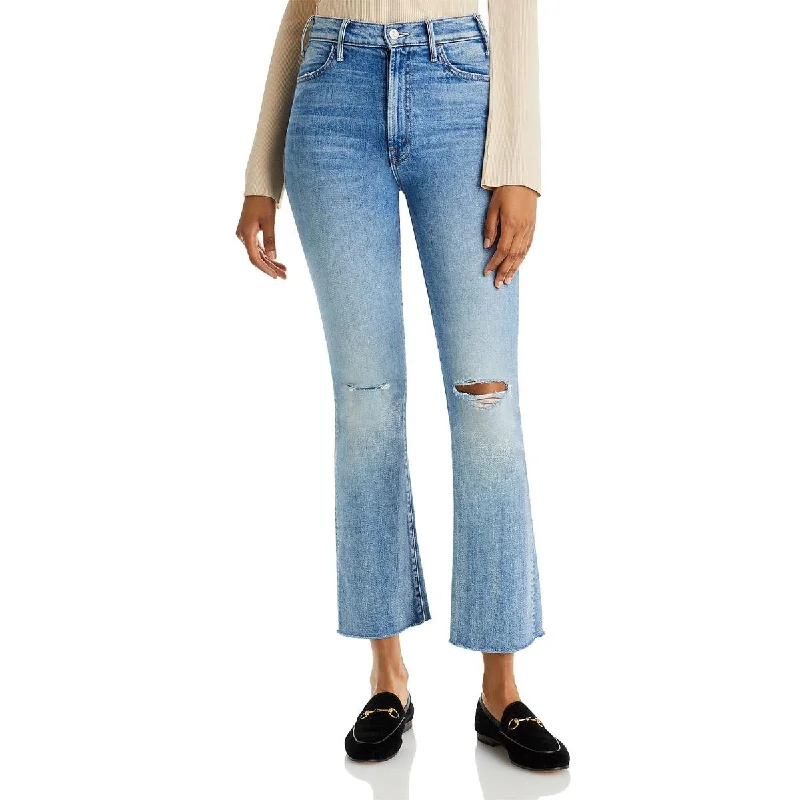 Trendy Items Mother Womens The Hustler Distressed Fray Ankle Jeans