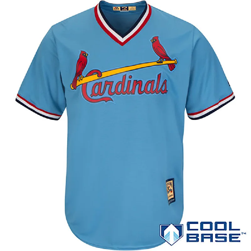 Embroidered Letters St. Louis Cardinals MLB Blue Cooperstown Collection Jersey