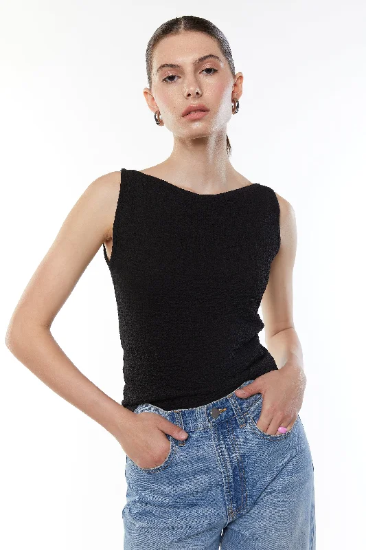 Comfortable And Cold-proof CRINKLED HIGH NECK TANK