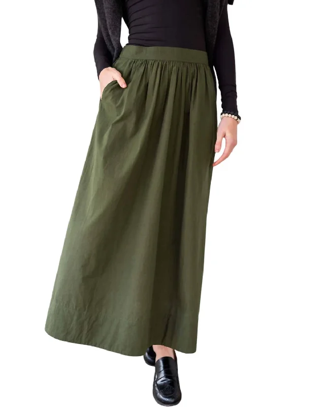 Sports Design Voyageur Sonnet Maxi Skirt In Hazel