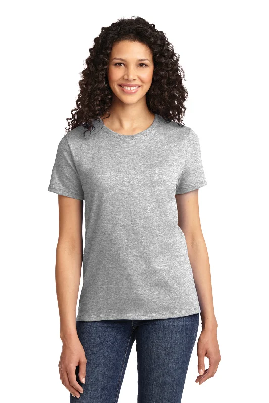 High Street Style Port & Company Womens Essential Short Sleeve Crewneck T-Shirt - Ash Grey - Closeout