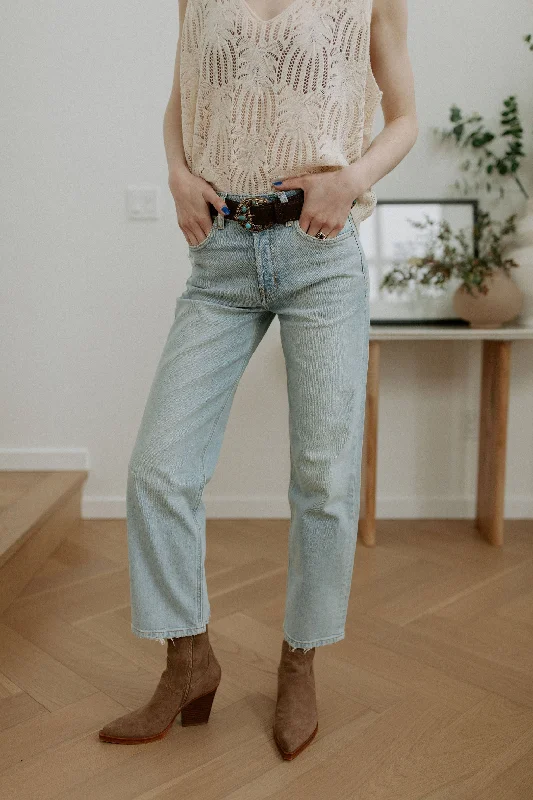 Comfortable Design The Tyler Vintage Straight Jeans - Sea Foam