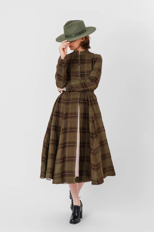 Elegant And Casual Victorian Coat, Twill Linen