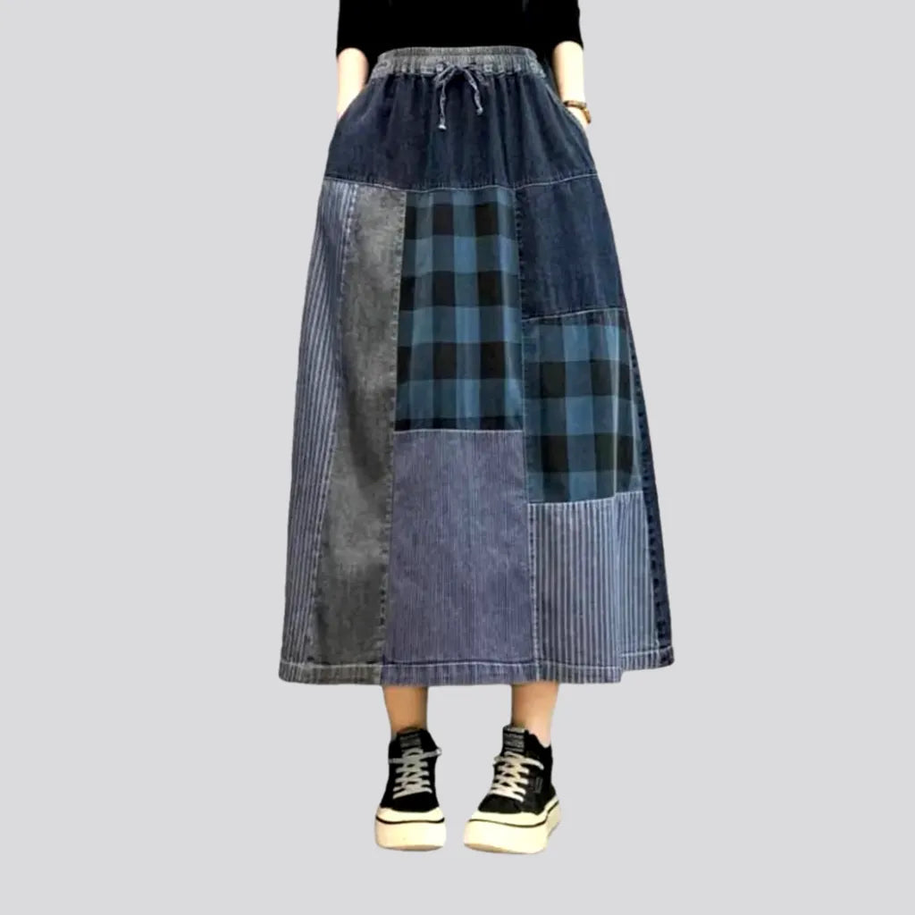 Elegant And Casual Long street denim skirt for ladies