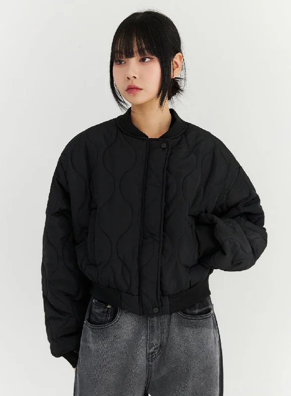 Carefree Quilted Bomber Jacket CN309