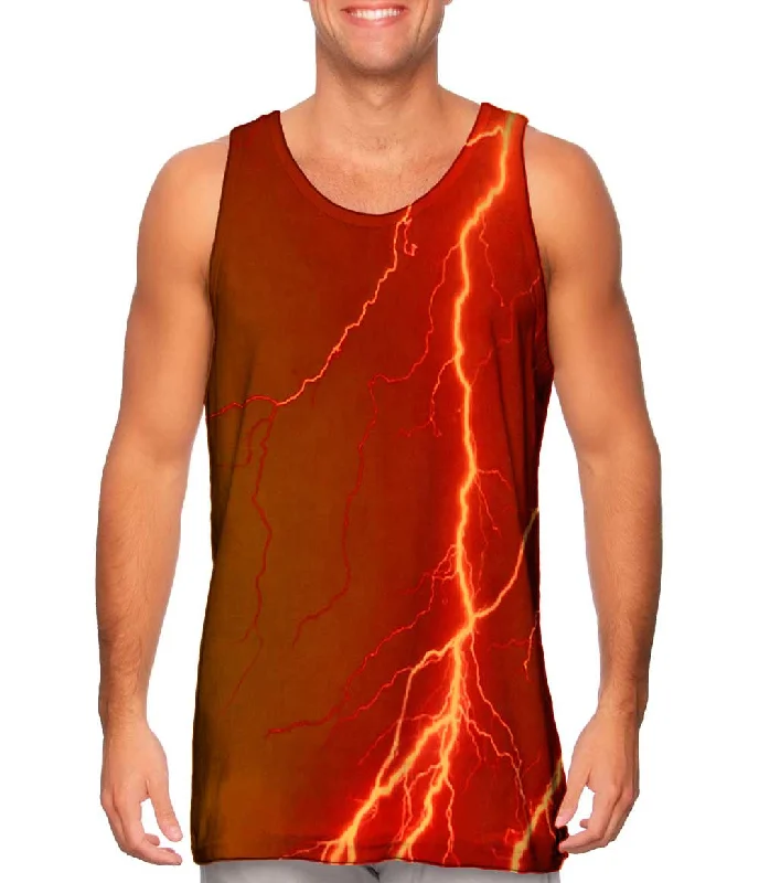 Simple And Comfortable Lightning Storm Orange Brown