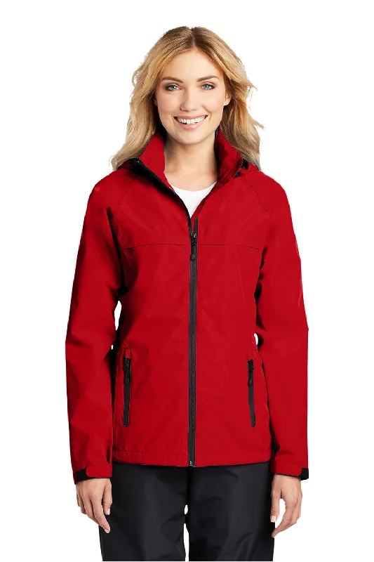 Elegant Temperament Port Authority Womens Torrent Waterproof Full Zip Hooded Jacket - Deep Red