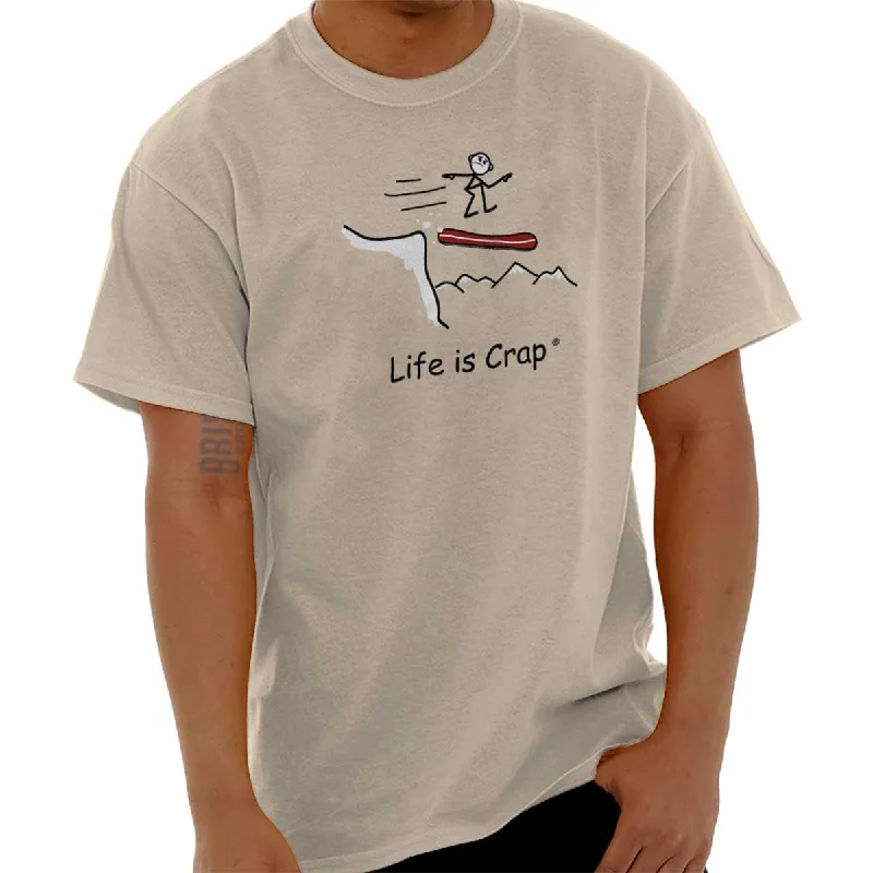 Wearable At Home Or Out Snowboard Off A Cliff T-Shirt