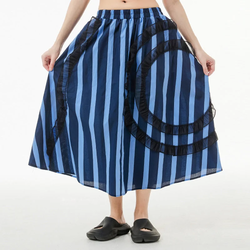 Exclusive Customization Designed Striped Summer Women Skirts