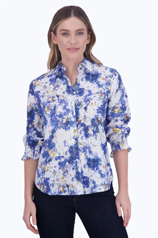 Sports And Leisure Olivia No Iron Abstract Floral Shirt