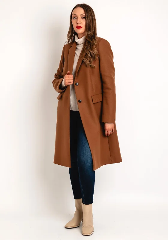 Fashion Elements Tommy Hilfiger Classic Wool Blend Coat, Tan