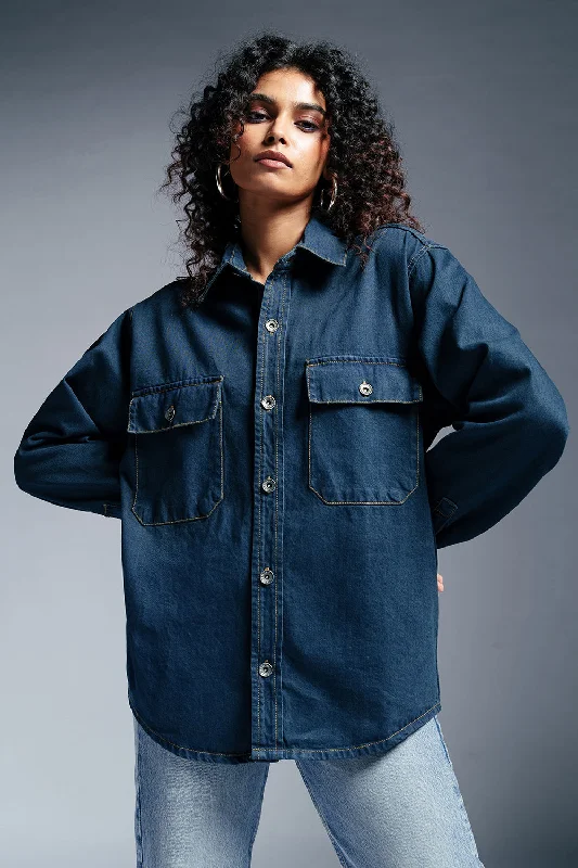 Outdoor Trend Urban Blue Women's Denim Jacket