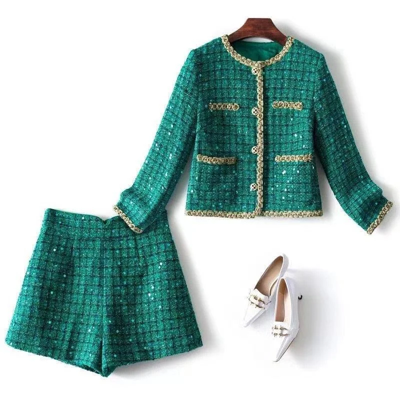 Exquisite Fabrics Elegant Vintage 2-Piece Suit, Tweed Suit Women