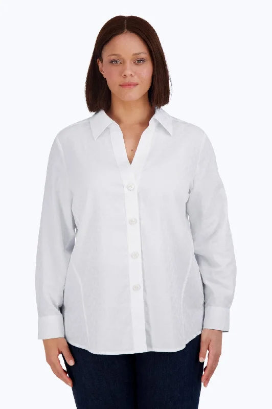 Elegant And Noble Paityn Plus No Iron Retro Circle Jacquard Shirt