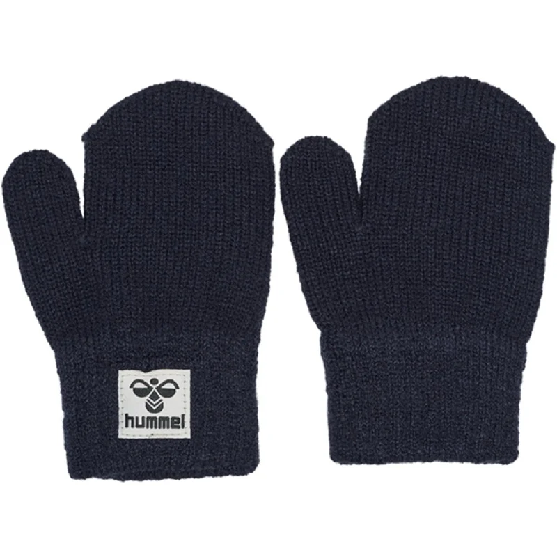 Simple Solid Color Hummel Mittens Duo Black Iris