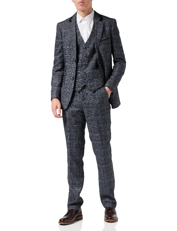 Light And Breathable HUGO - TWEED CHECK SUIT IN GREY