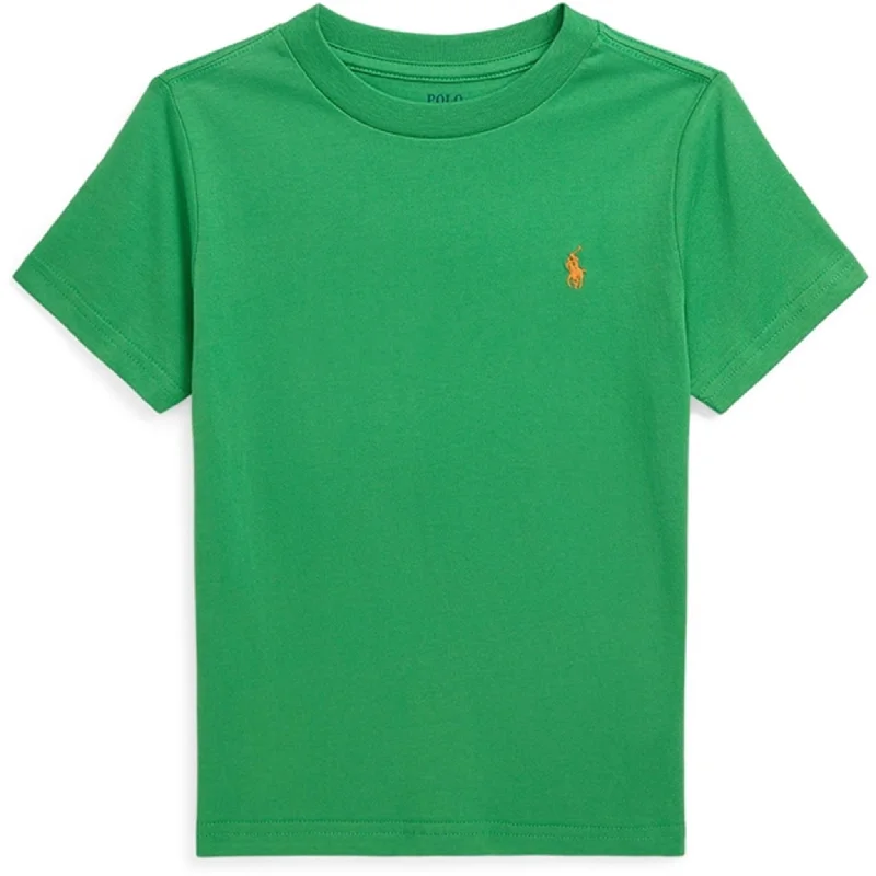 Thin Design Polo Ralph Lauren Boys T-Shirt Preppy Green