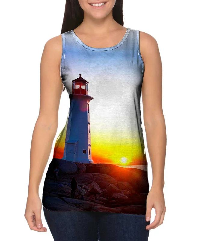 Elegant And Simple Lighthouse Sunset