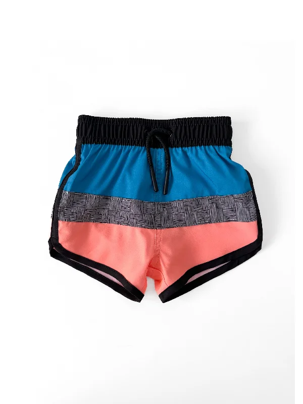 Urban Style Block Swim Short - Neon Pink