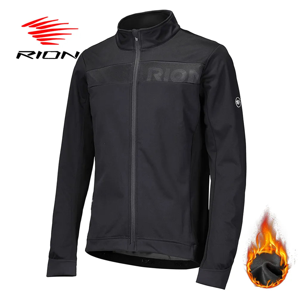 Elegant Tailoring RION Windbreaker Thermal Cycling Jacket Man Winter Bicycle Clothing Windshield MTB Reflective Bike Jackets for Men Maillot