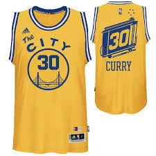 Fresh And Natural Stephen Curry #30 Golden State Warriors Adidas The City Yellow Swingman Adult Jersery