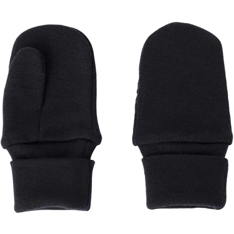 High-end Fabrics Name it Black Willit Wool Mittens With Thumb