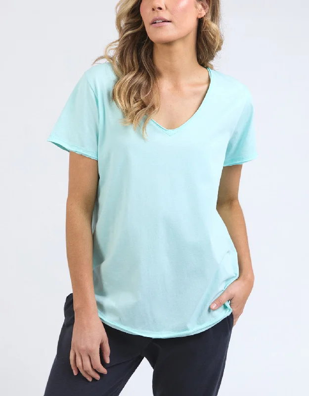 Stunning Fashion Pima Vee Tee - Tonic Blue