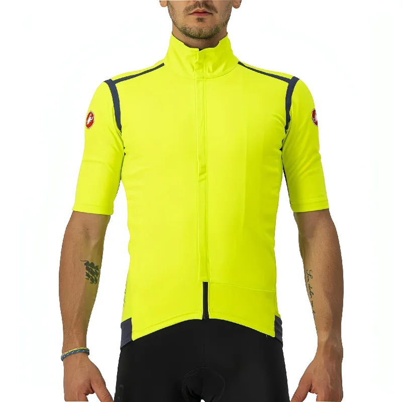 Simple Matching Castelli Gabba RoS Short Sleeve Mens Cycling Jersey - Yellow