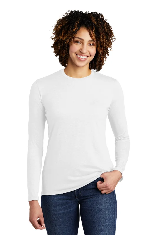 Dessert Matching Allmade Womens Long Sleeve Crewneck T-Shirt - Fairly White