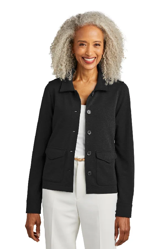 Fashionable And Versatile Brooks Brothers Womens Button Down Jacket - Heather Black