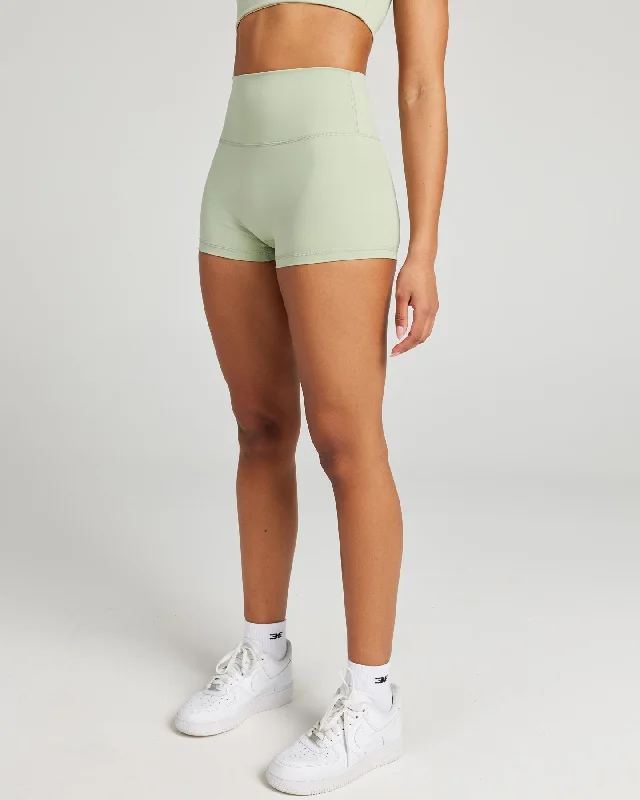 Elegant And Charming Aura SF Micro Shorts - Light Sage