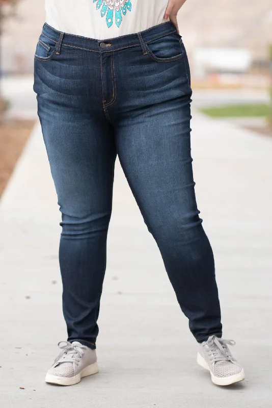 High-end Design Plus Size Piper Mid Rise Skinny