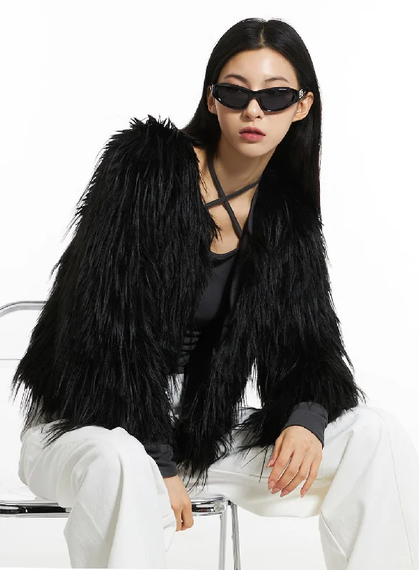 Outdoor Trend Faux Fur Jacket IN308