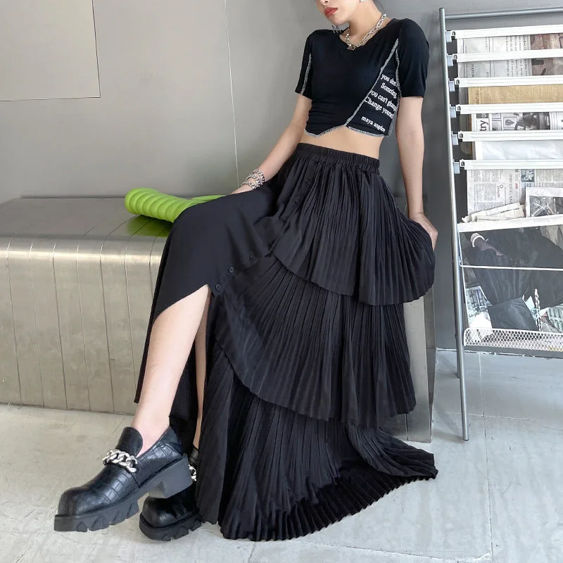 Autumn Selection Summer Black High Waist Women Skirts