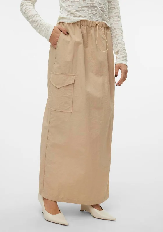 Elegant And Noble SOMETHINGNEW Alicia Parachute Maxi Skirt, Brazilian Sand