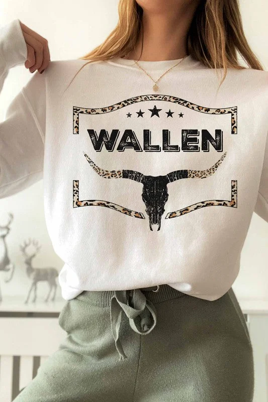 French Retro WALLEN LEOPARD WESTERN GRAPHIC SWEATSHIRT